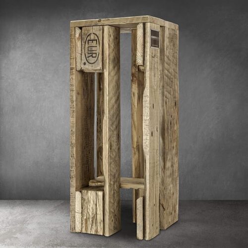 Schroth Home Pali Barhocker 28 x 28 x 70 cm – Tresen Hocker aus Holz– Hocker im Vintage Look