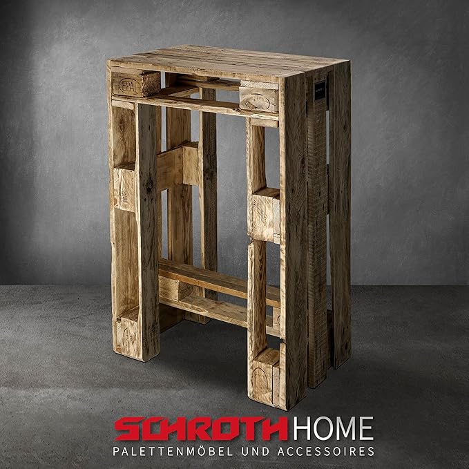 Schroth Home Pali Bartisch 71,5 x 47 x 105 cm – Bistrotisch im Vintage Look