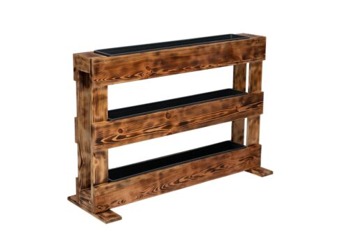 Pflanzenwand Style aus neuen Paletten geflammt