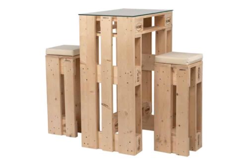 Palettenmöbel PALi Bar Set mit neuen Paletten