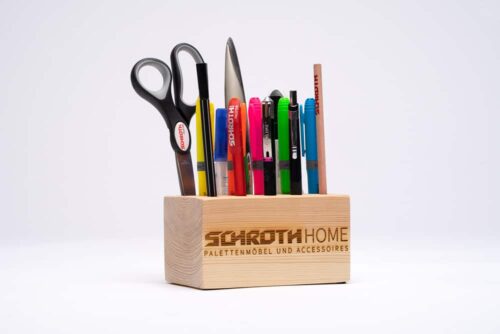 Palettenklotz PALstift mit Lasergravur