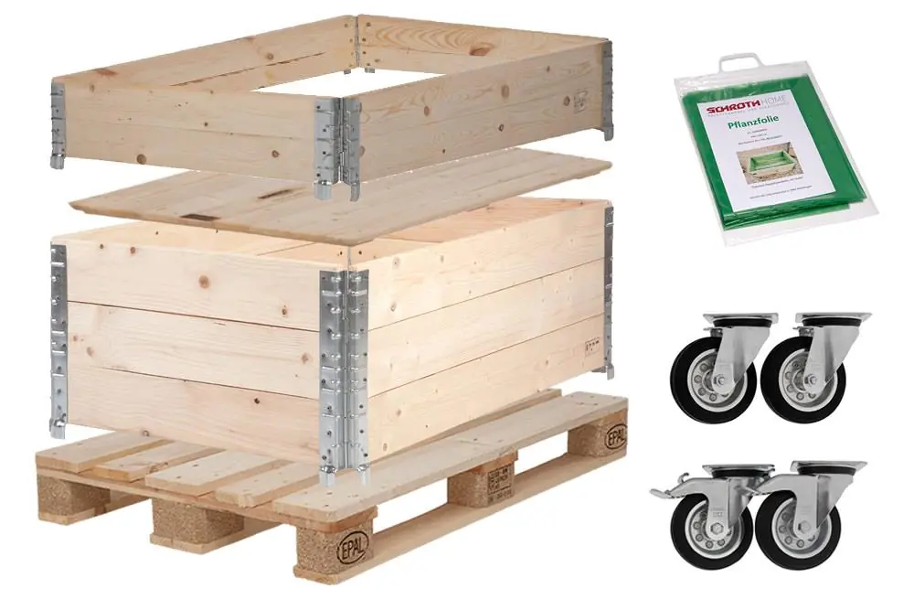 Hochbeet Set Mobil für Terrasse und Garten