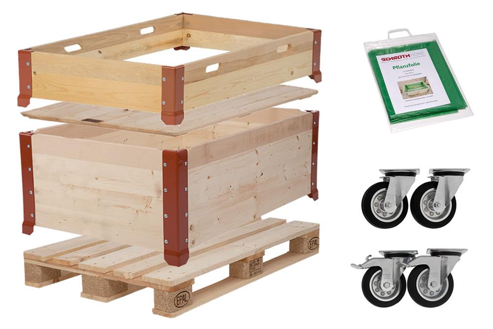 Schroth Home Hochbeet Aus Holz – Großes XXL Beet 120x80x80 Cm, Bausatz Für Garten & Balkon