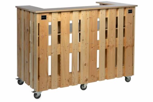 Palettenmöbel Palibar mobil aus neuen Paletten