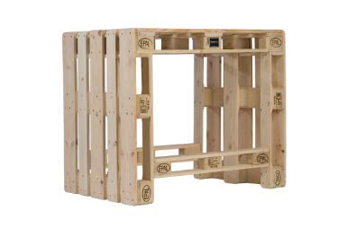 Schroth Home PALencia Gartentisch 124 x 80 x 105 cm – Stehtisch aus Holz –Palettentisch Outdoor– robust massiv pflegeleicht